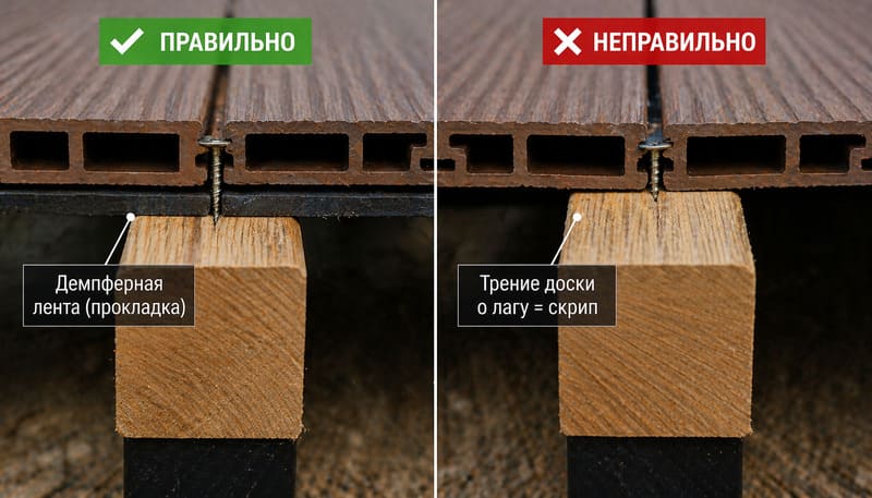 Трение доски о лагу