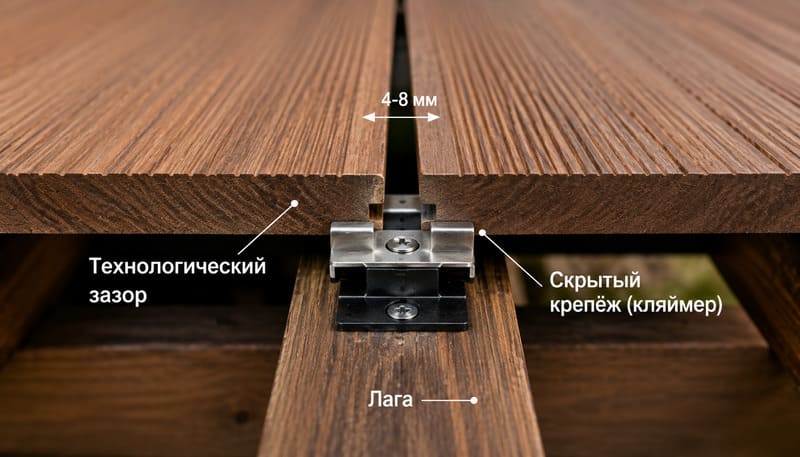 Как работает скрытый крепёж